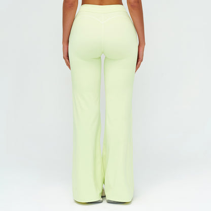 Contrast-Stitch Straight Leggings