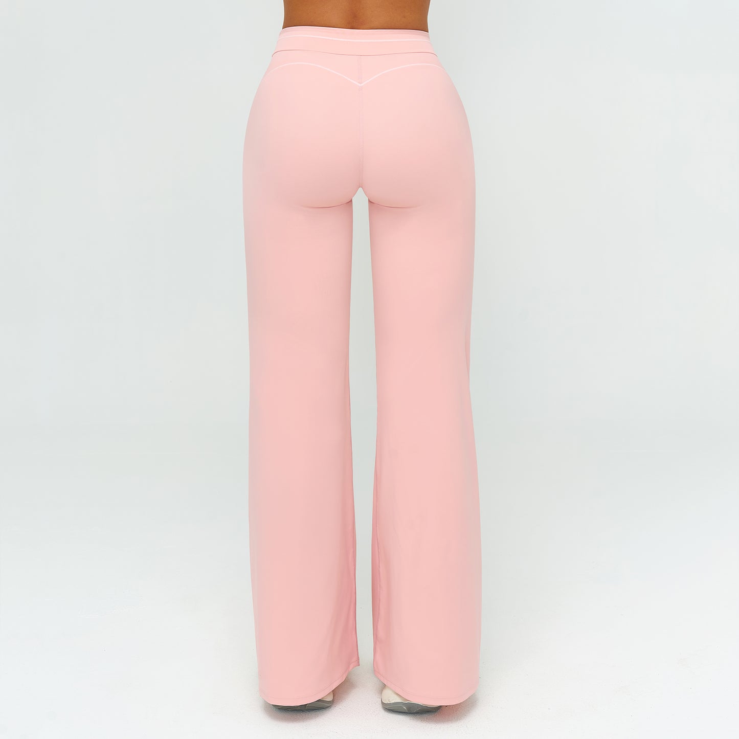 Contrast-Stitch Straight Leggings