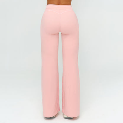 Contrast-Stitch Straight Leggings