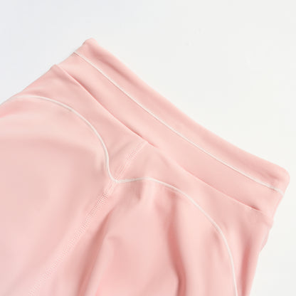 Contrast-Stitch Straight Leggings