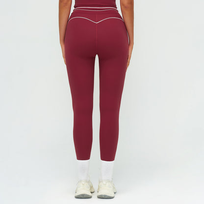 Contrast-Stitch Sculpt Leggings