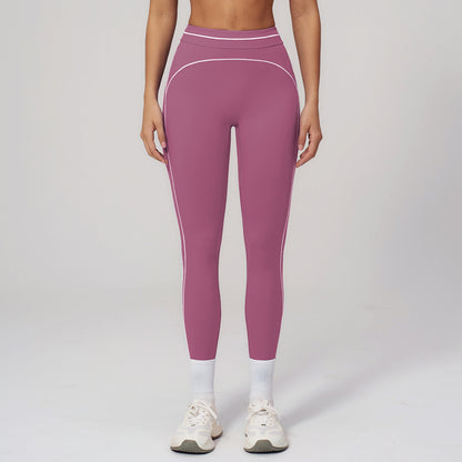 Contrast-Stitch Sculpt Leggings
