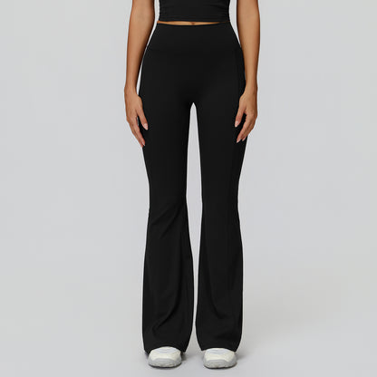 V-Back Ruched Flare Leggings