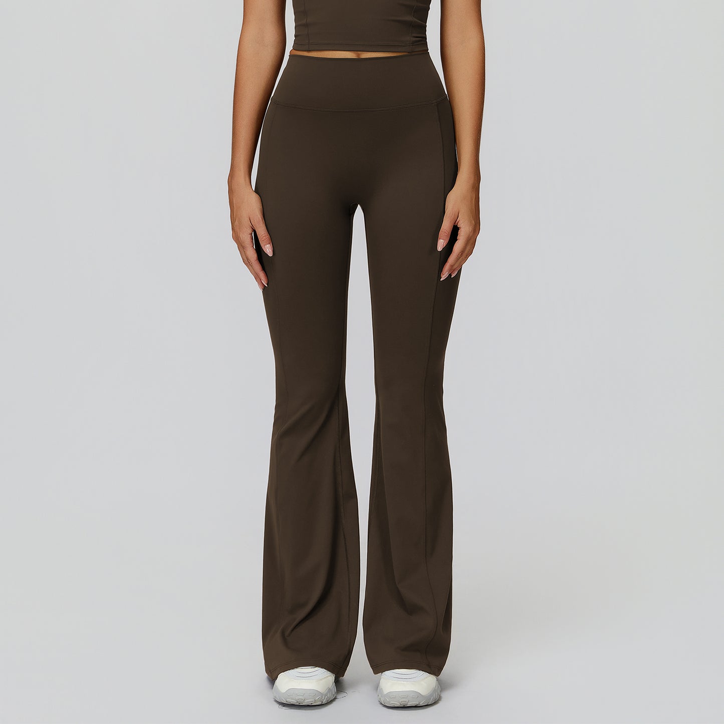 V-Back Ruched Flare Leggings