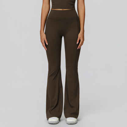 V-Back Ruched Flare Leggings