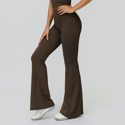 V-Back Ruched Flare Leggings