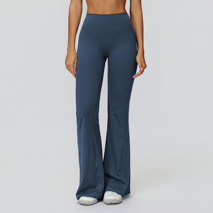 V-Back Ruched Flare Leggings