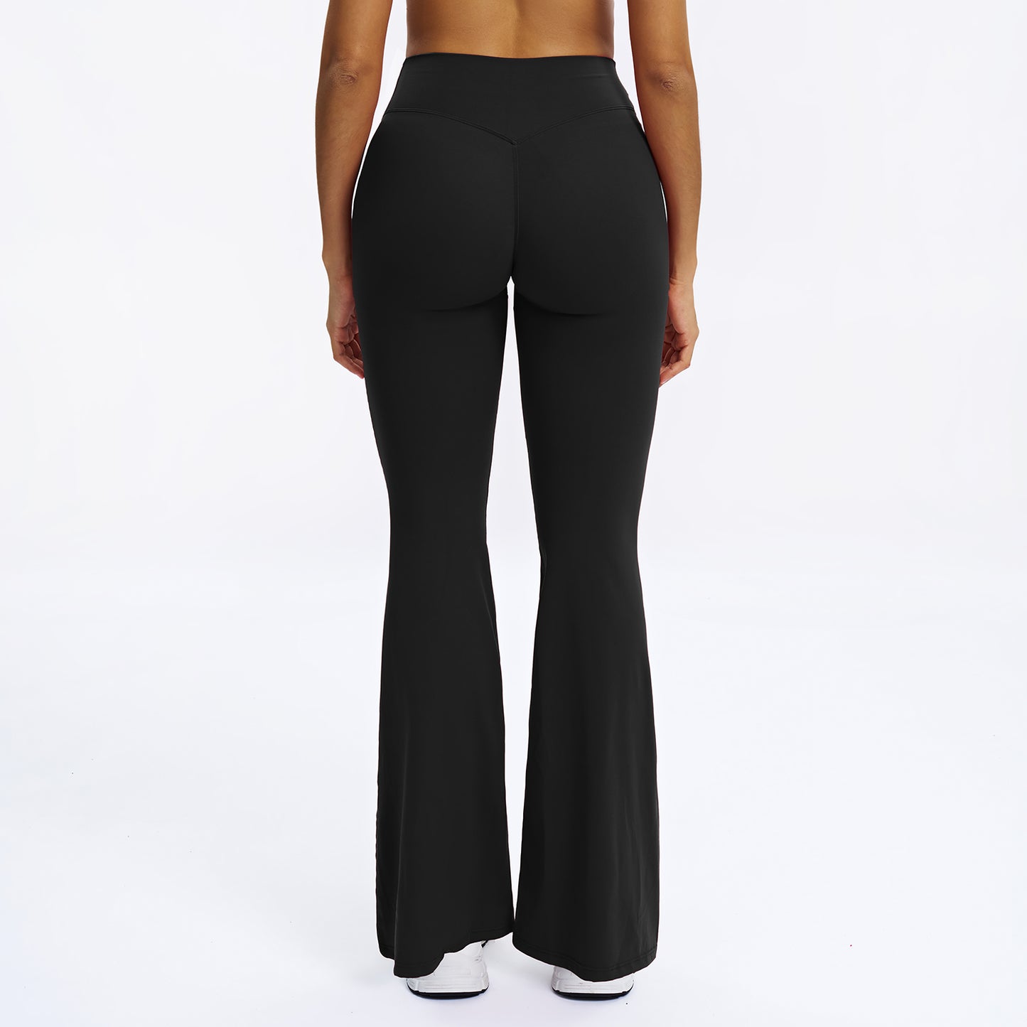 Scrunch-Front Booty-Lifting Flare Leggings