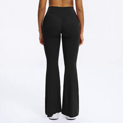 Scrunch-Front Booty-Lifting Flare Leggings