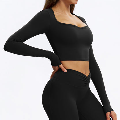 U-Neck Padded Cropped Top
