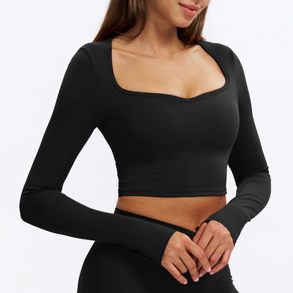 U-Neck Padded Cropped Top