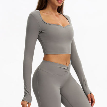 U-Neck Padded Cropped Top