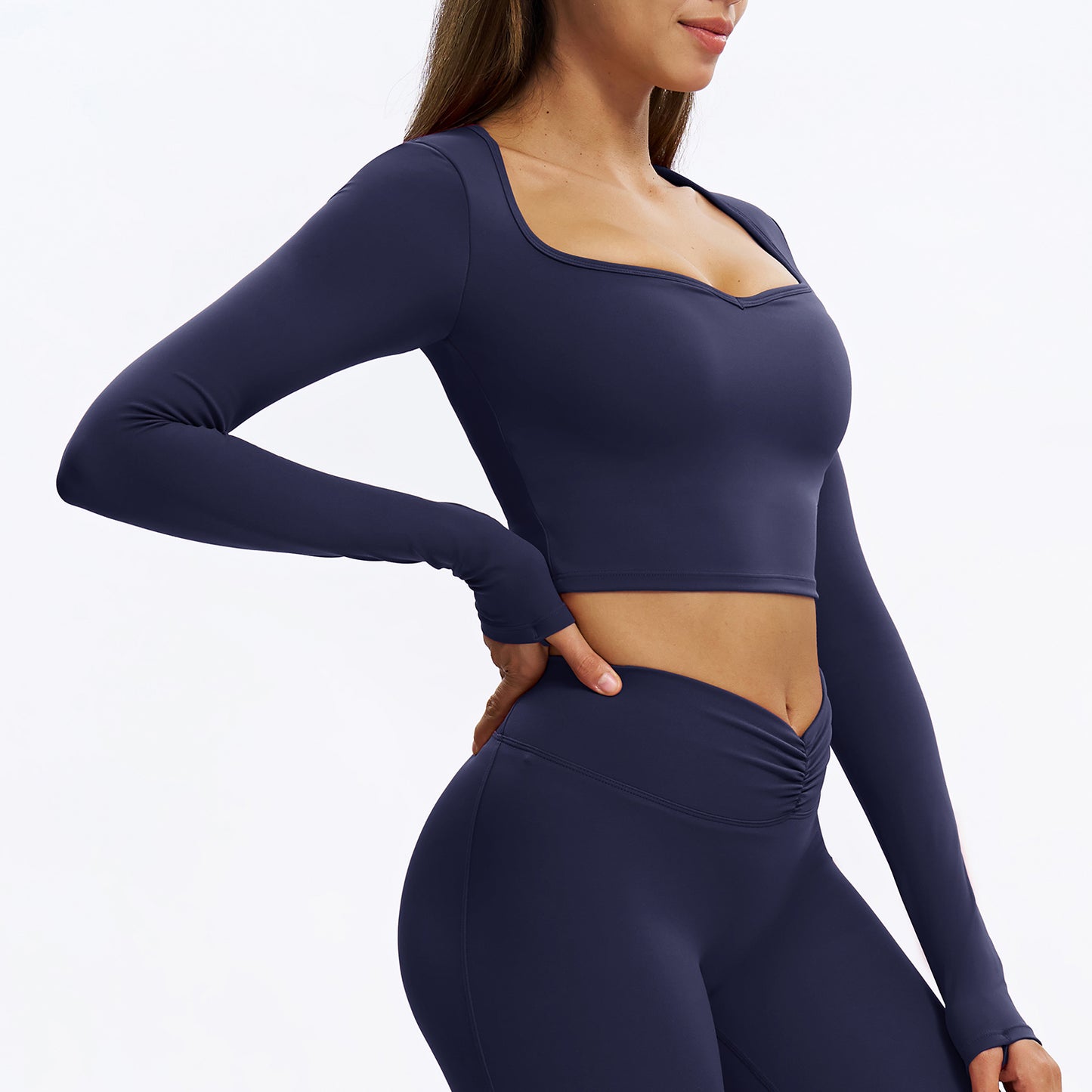 U-Neck Padded Cropped Top