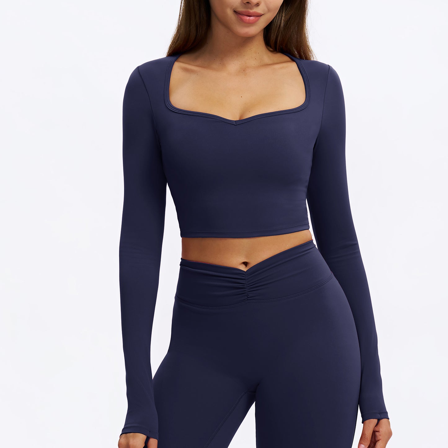 U-Neck Padded Cropped Top