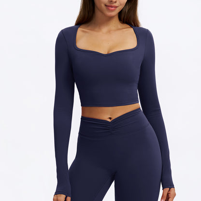 U-Neck Padded Cropped Top