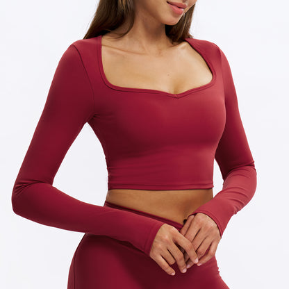U-Neck Padded Cropped Top