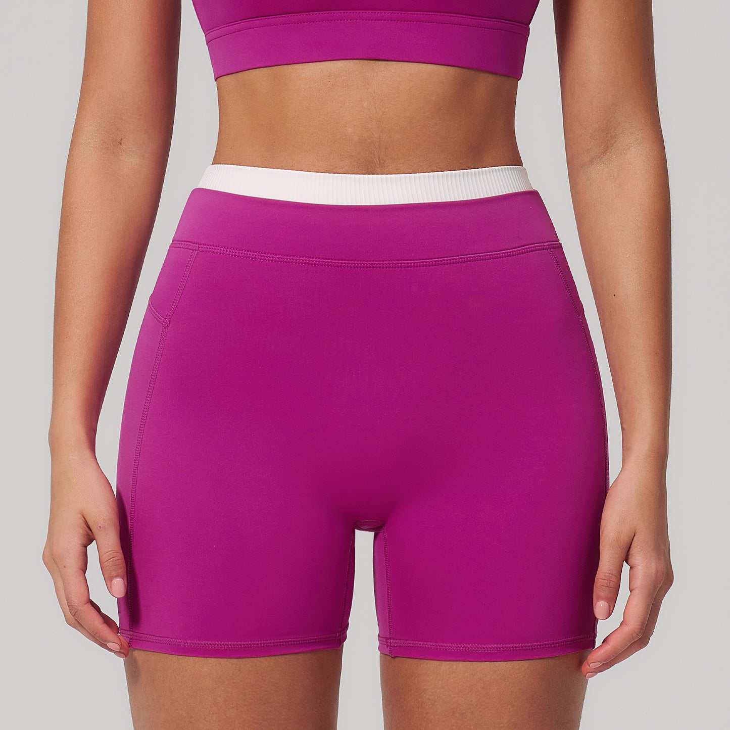 High-Waisted Contrast Sculpt Shorts