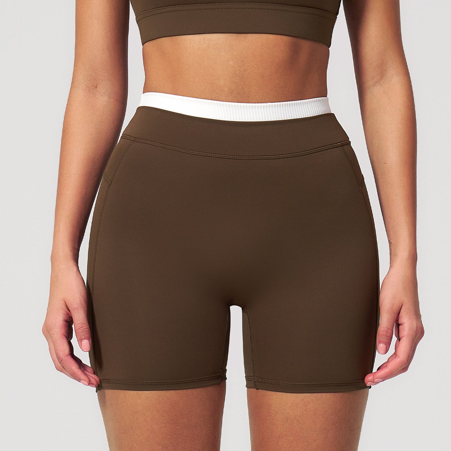 High-Waisted Contrast Sculpt Shorts