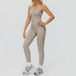 Cross-Back Open-Back Flare Jumpsuit