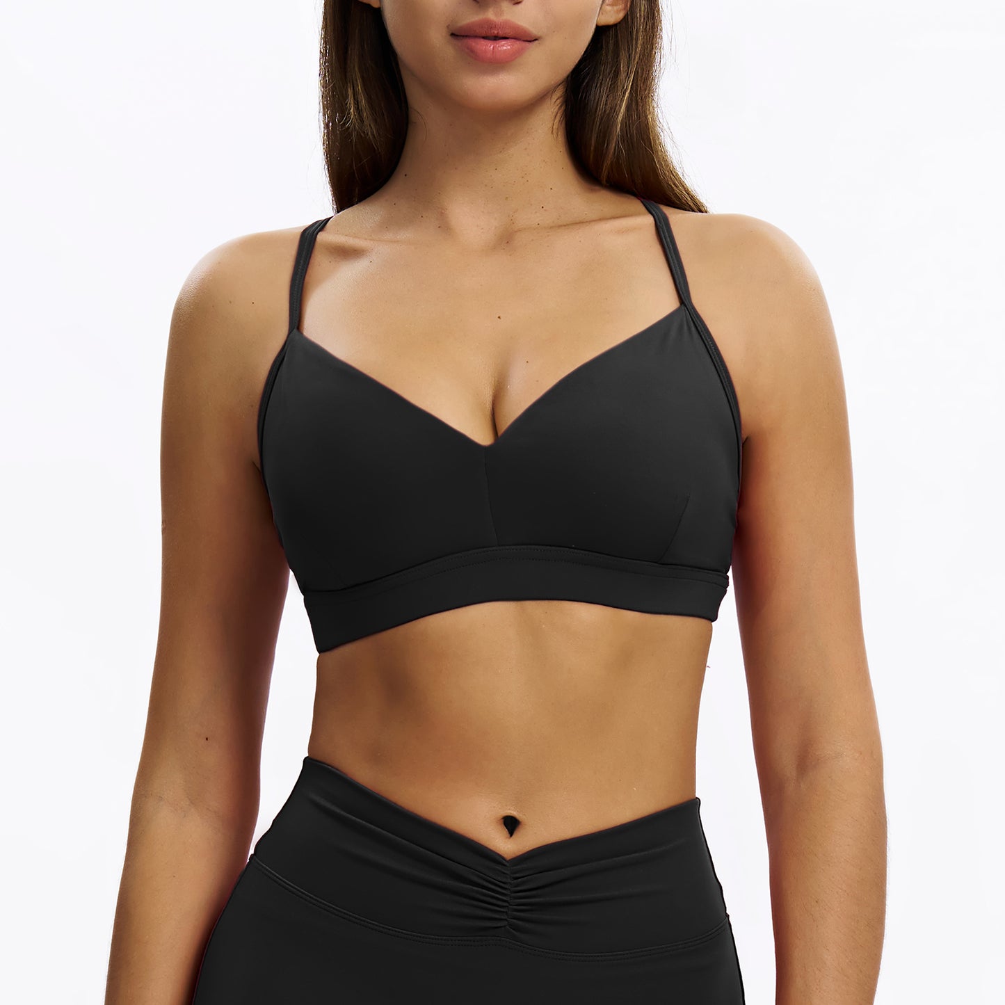 V-Neck Y-Back Sports Bra