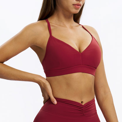 V-Neck Y-Back Sports Bra