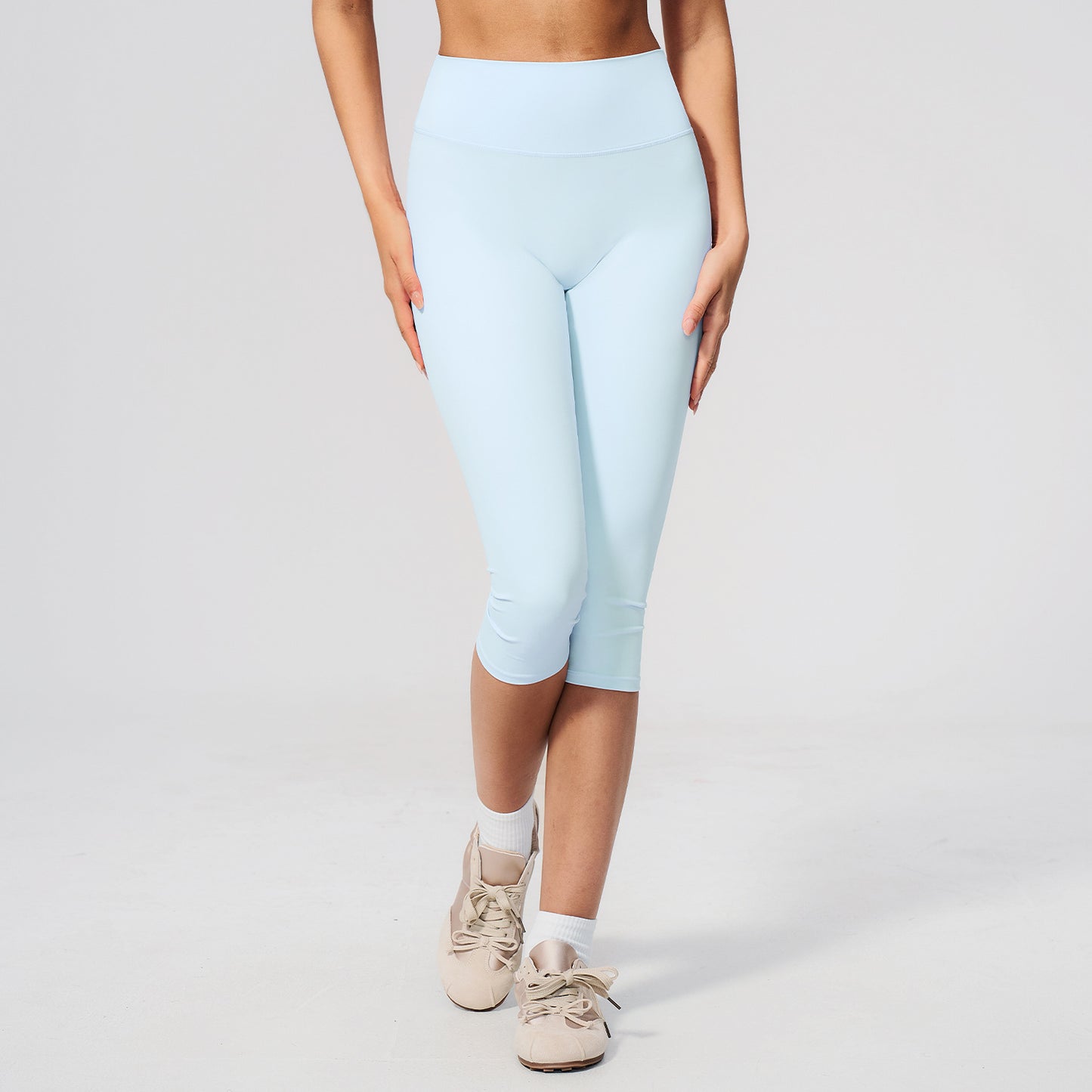 High-Waist Knee-Length Leggings