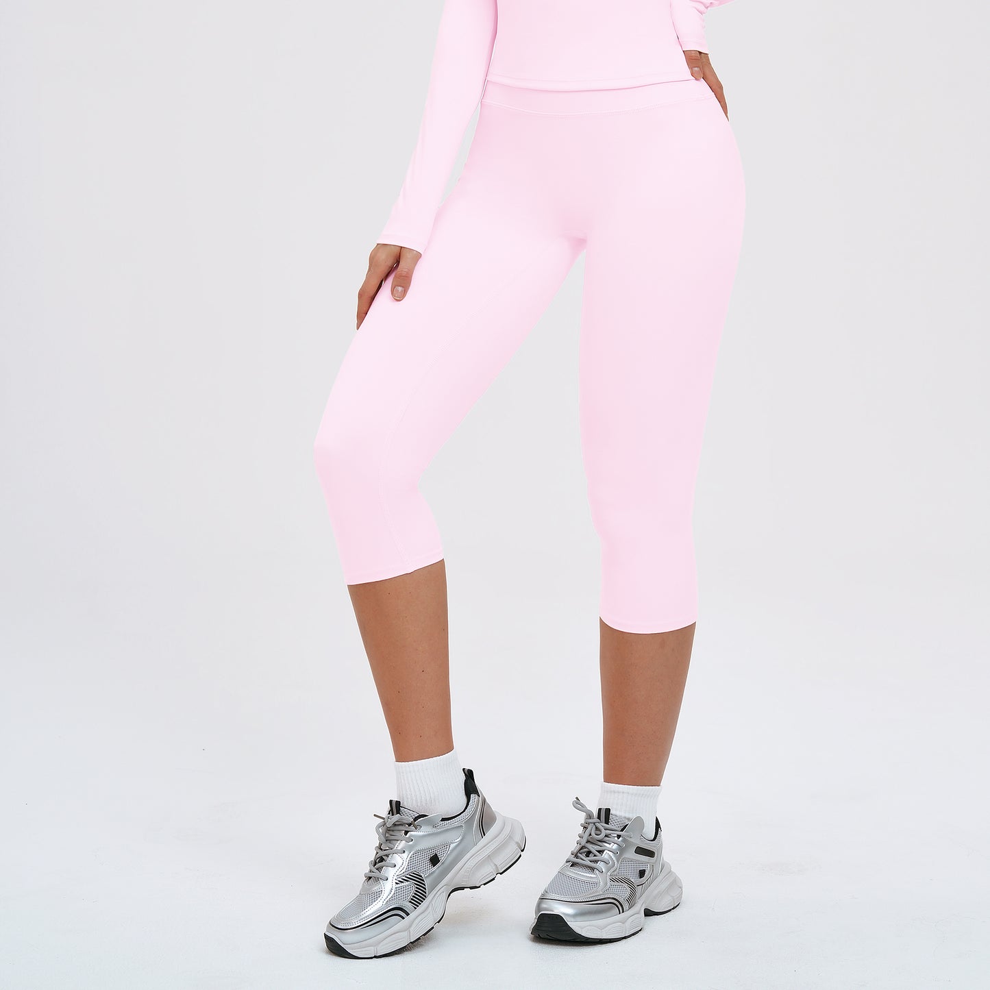 High-Waist Knee-Length Leggings