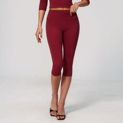 High-Waist Knee-Length Leggings
