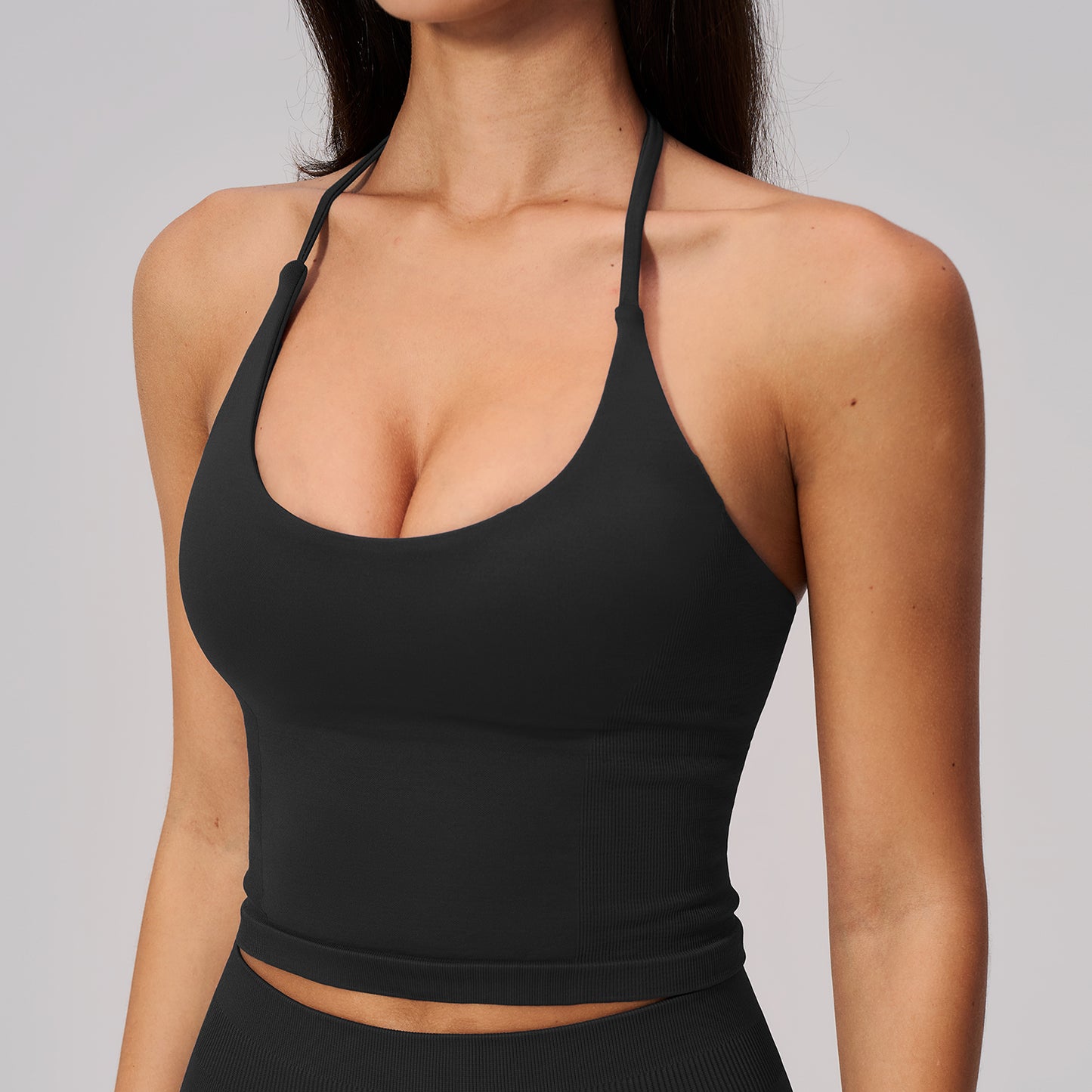 Women's Halter Open-Back Workout Tank Top