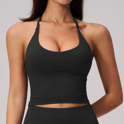 Women's Halter Open-Back Workout Tank Top