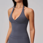 Women's V-Neck Halter Workout Tank Top
