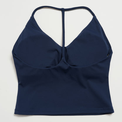 Padded V-Neck Halter Tank Top