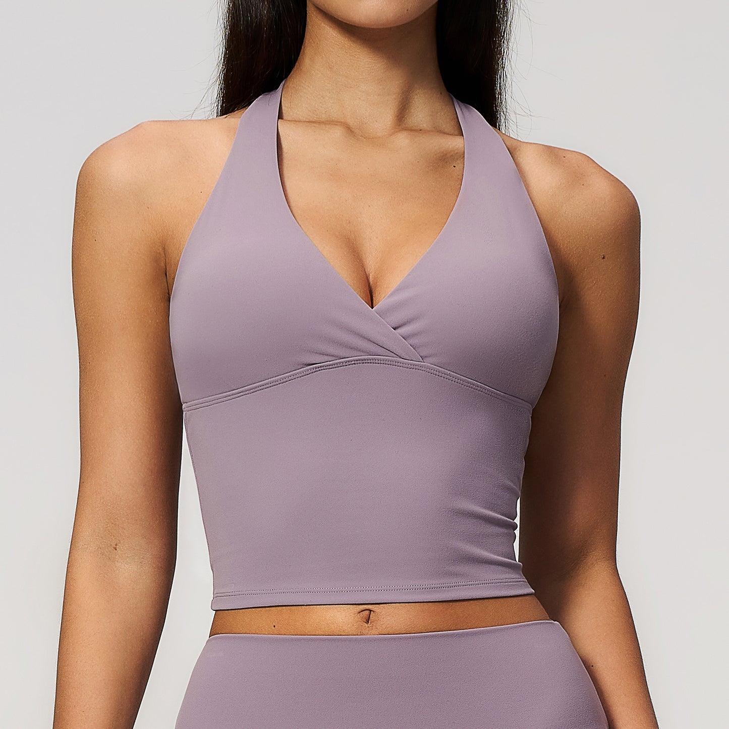 Halter Neck Padded Sports Tank Top