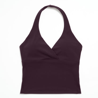 Halter Neck Padded Sports Tank Top