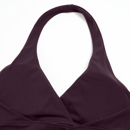 Halter Neck Padded Sports Tank Top
