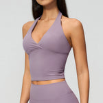 Halter Neck Padded Sports Tank Top