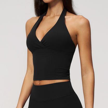 Halter Neck Padded Sports Tank Top