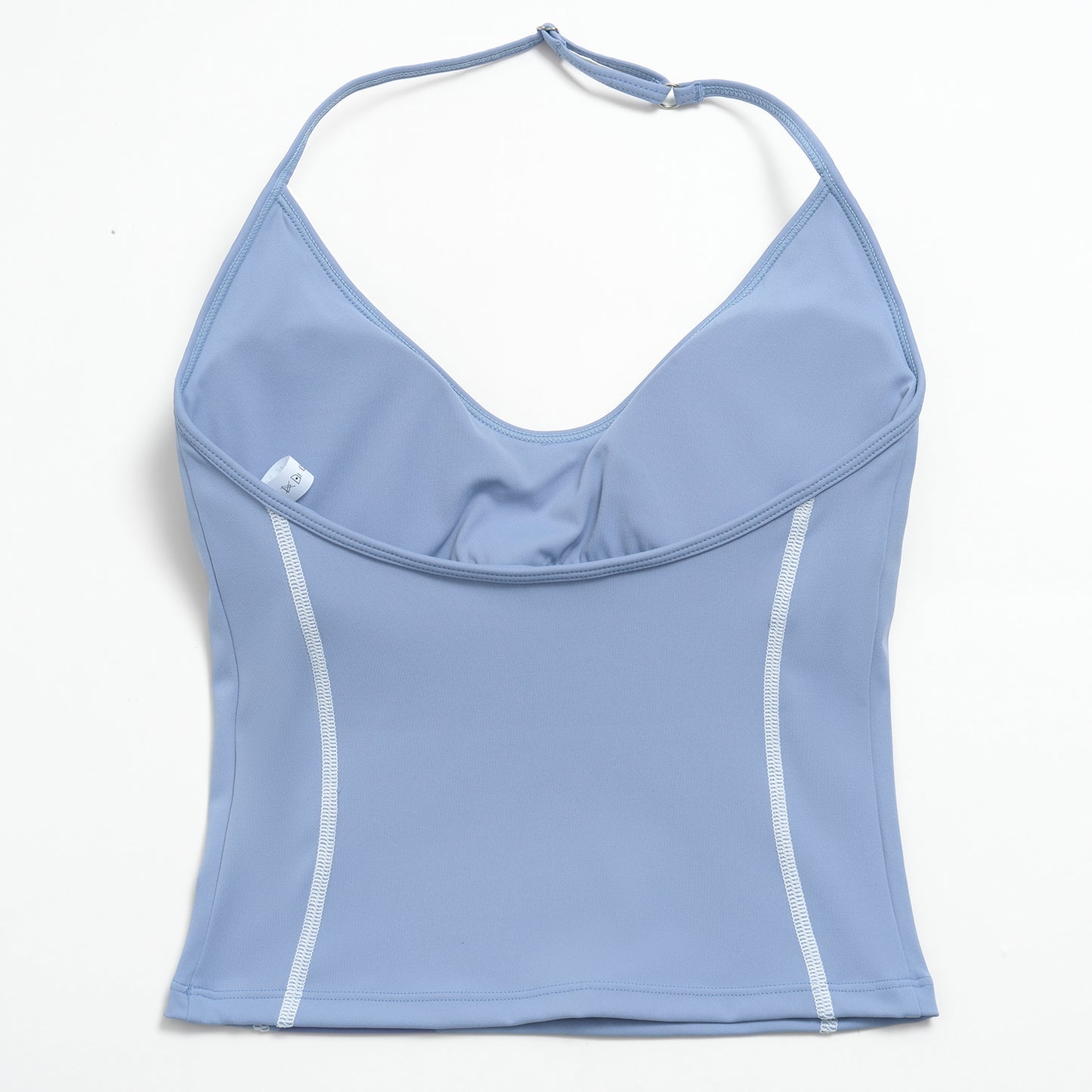 Halter Neck Color-Block Sports Tank Top