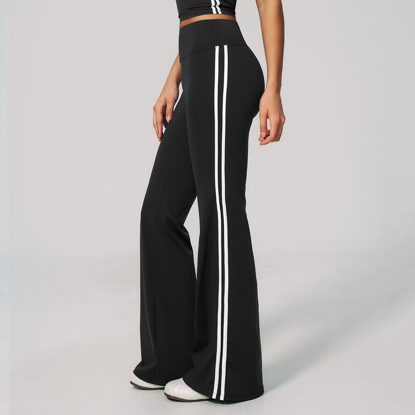 Side Stripe Sculpting Flare Leggings