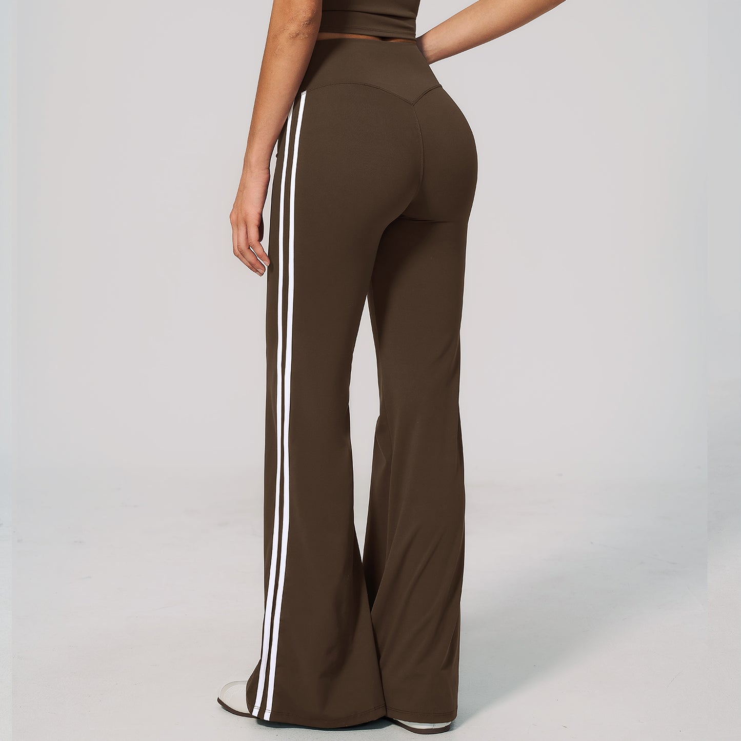 Side Stripe Sculpting Flare Leggings