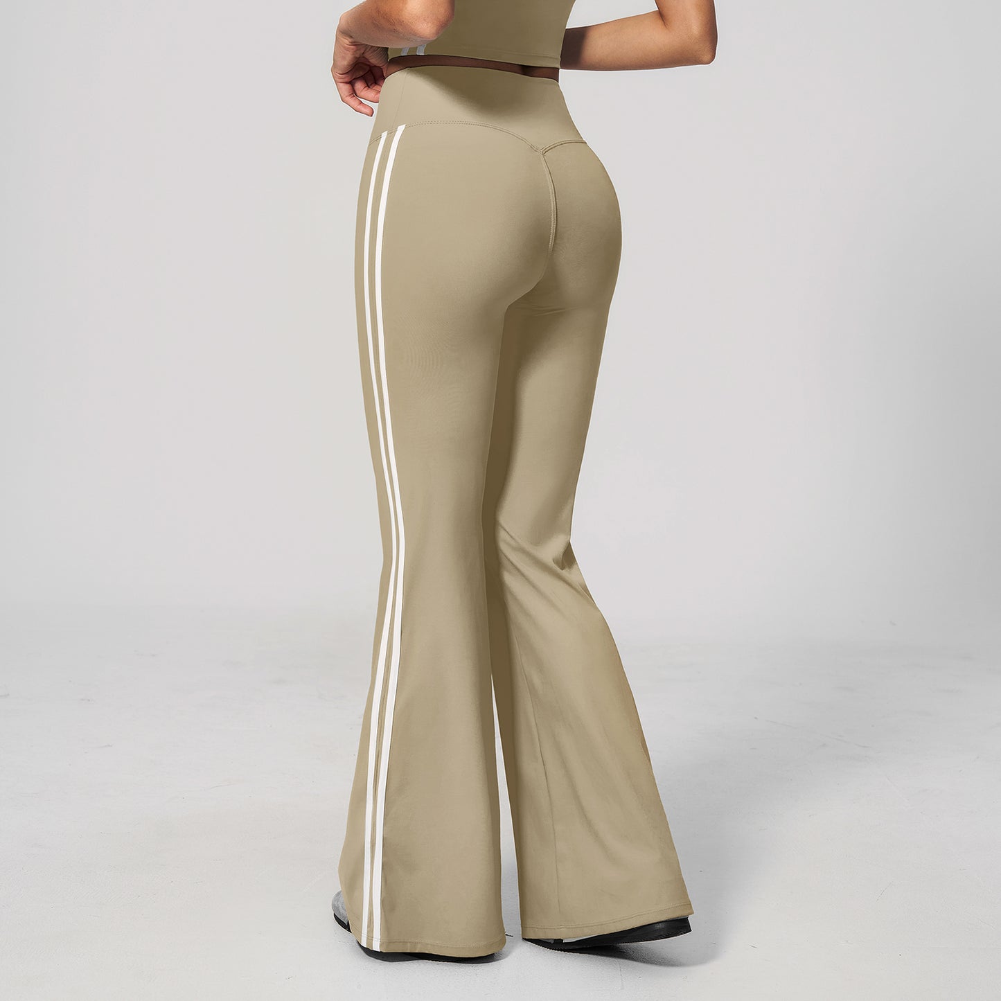 Side Stripe Sculpting Flare Leggings