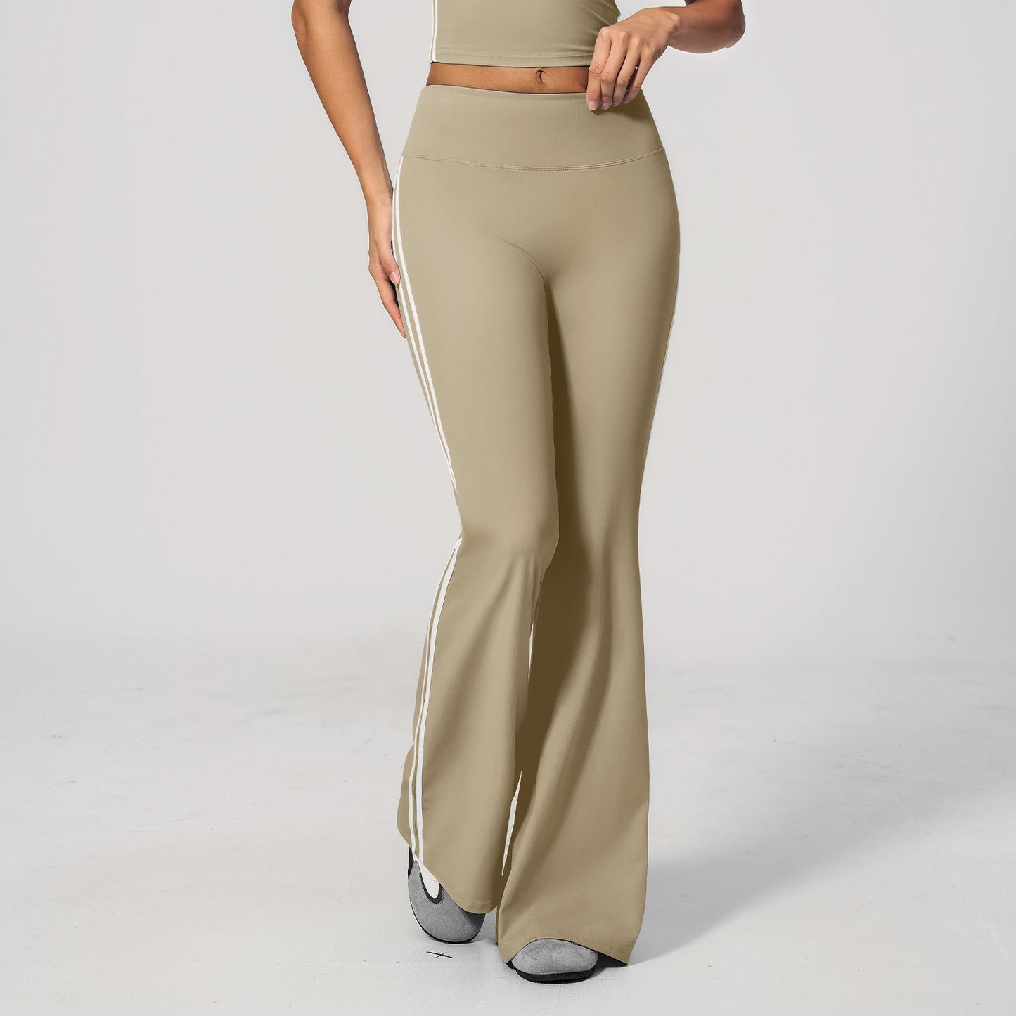 Side Stripe Sculpting Flare Leggings