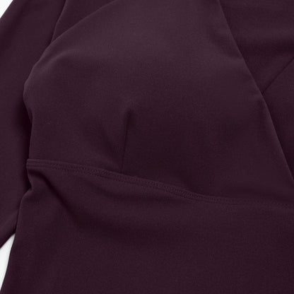 Deep V Long Sleeve Cropped Gym Top