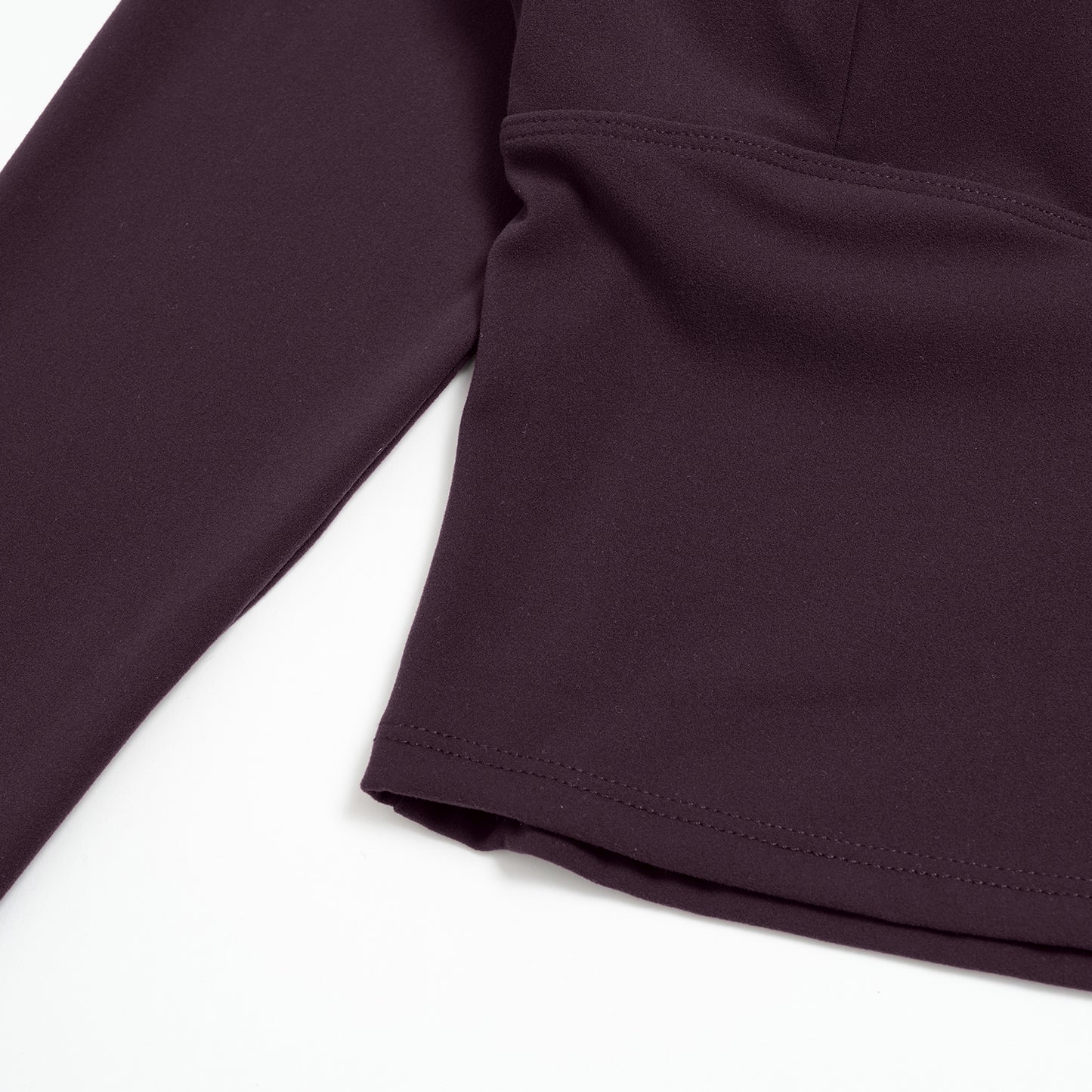 Deep V Long Sleeve Cropped Gym Top