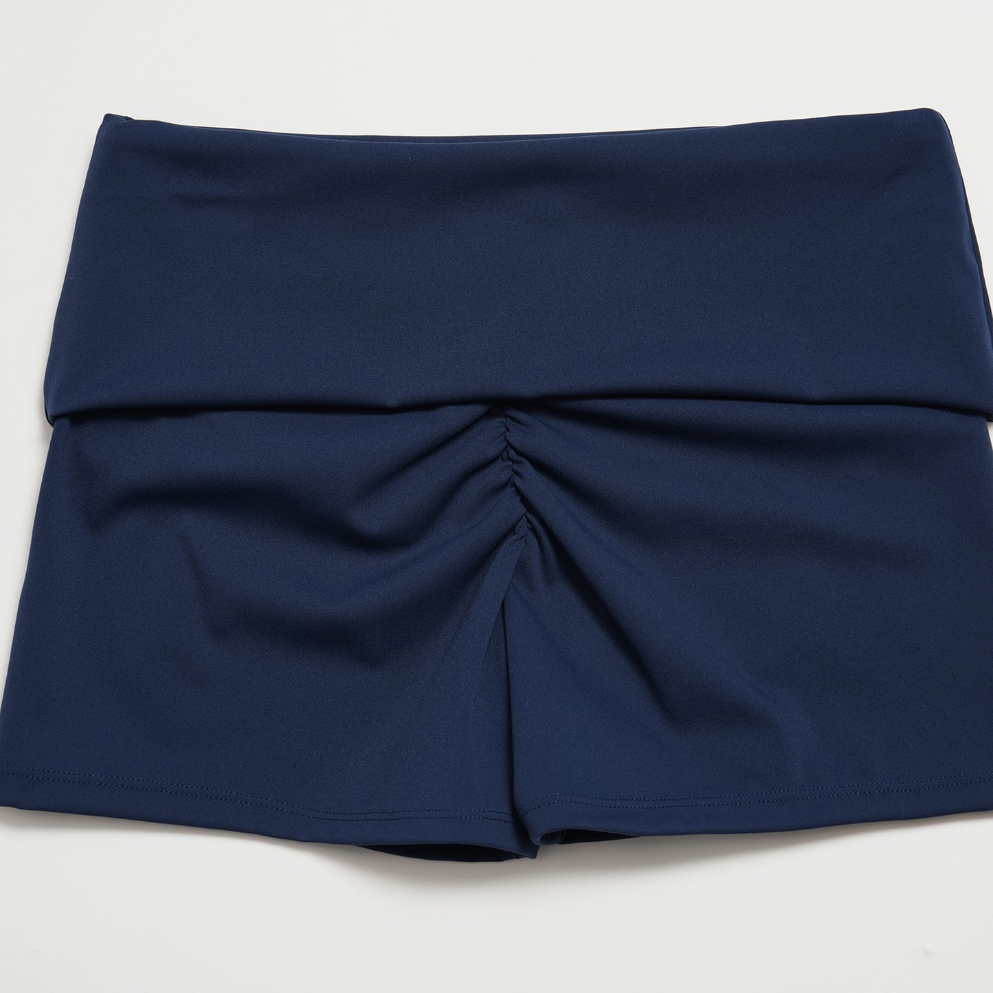 Striped Color-Block Foldover Waist Shorts