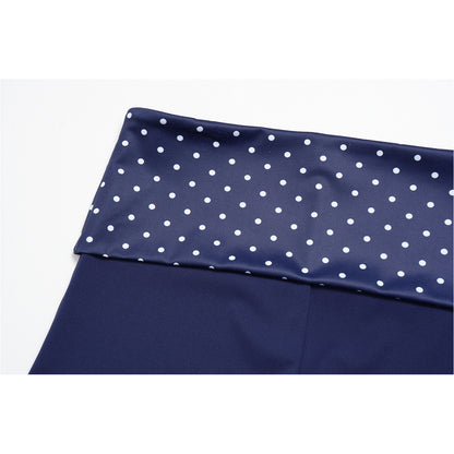 Contrast Foldover Waist Sculpting Shorts