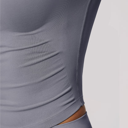 Seamless Cropped Short Sleeve T Shirt