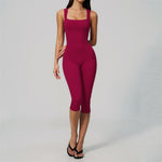 Square-Neck Padded One-Piece Bodysuit