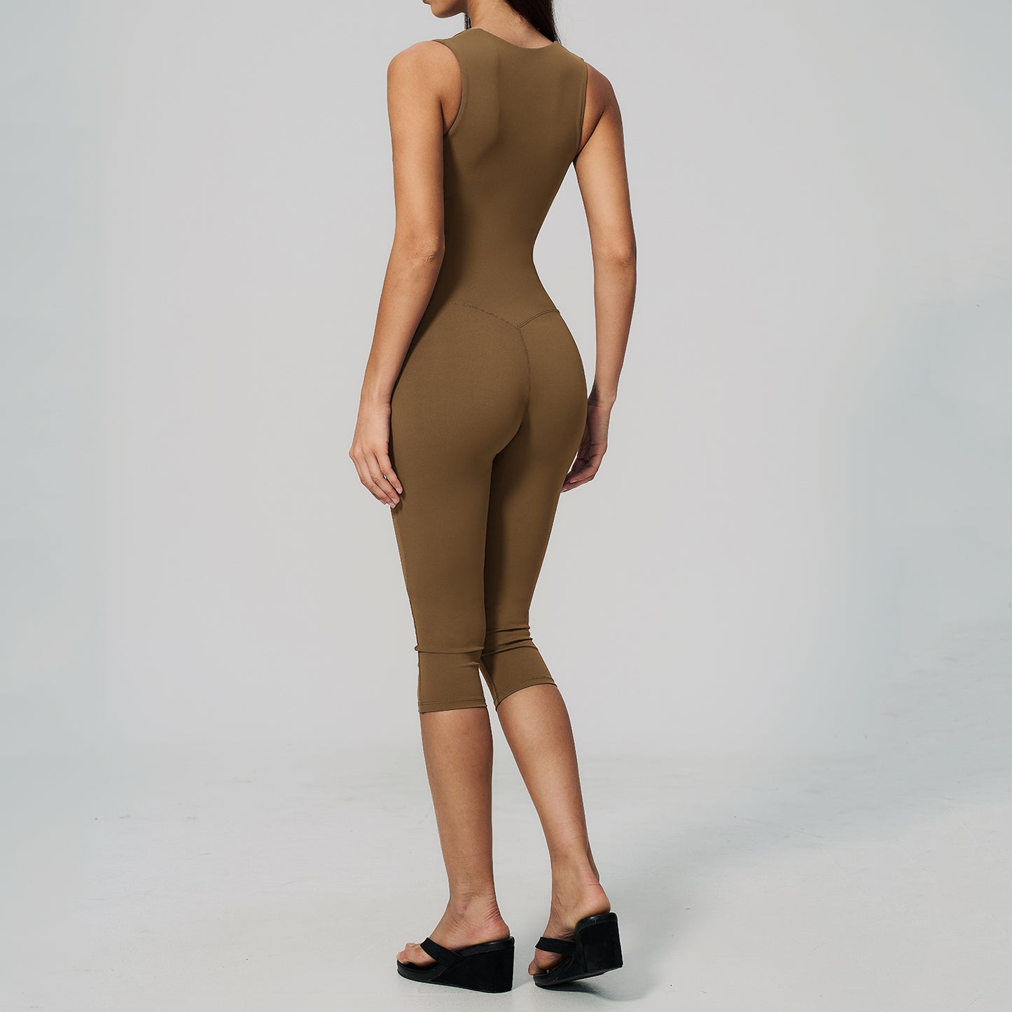 Square-Neck Padded One-Piece Bodysuit