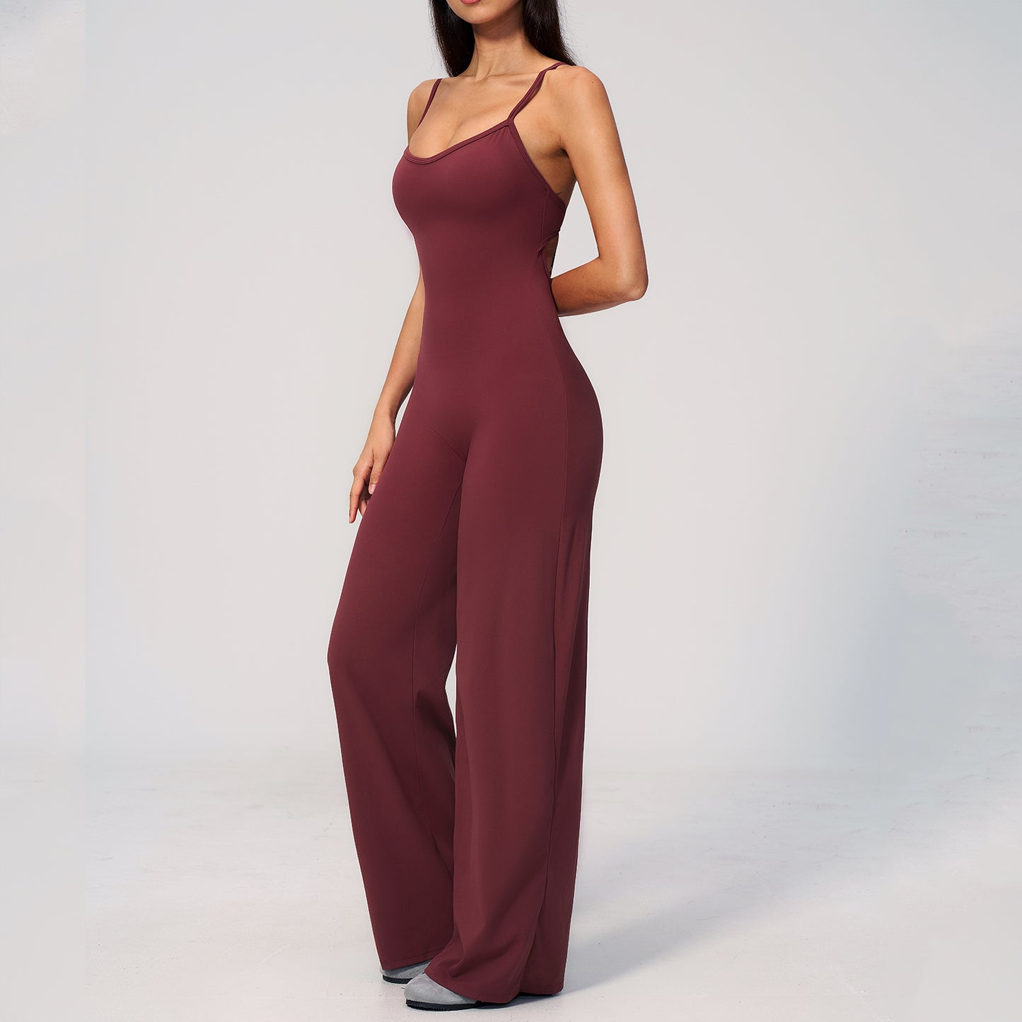 Cross Back Wide Leg Jumpsuit